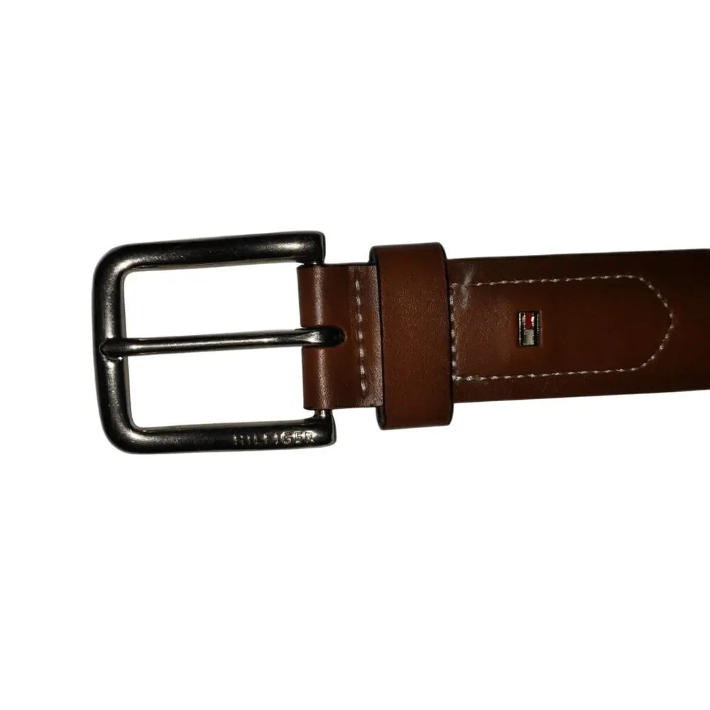 Tommy Hillfiger Immitation Brown Leather Belt Size Small